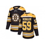 Men Adidas Boston Bruins #59 Tim Schaller Black Home Authentic Stitched NHL Jerse