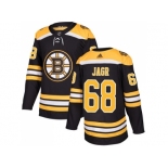 Men Adidas Boston Bruins #68 Jaromir Jagr Black Home Authentic Stitched NHL Jersey