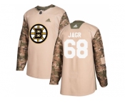 Men Adidas Boston Bruins #68 Jaromir Jagr Camo Authentic 2017 Veterans Day Stitched NHL Jerse