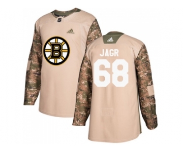 Men Adidas Boston Bruins #68 Jaromir Jagr Camo Authentic 2017 Veterans Day Stitched NHL Jerse