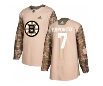 Men Adidas Boston Bruins #7 Phil Esposito Camo Authentic 2017 Veterans Day Stitched NHL Jersey