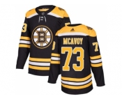 Men Adidas Boston Bruins #73 Charlie McAvoy Black Home Authentic Stitched NHL Jersey