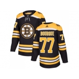 Men Adidas Boston Bruins #77 Ray Bourque Black Home Authentic Stitched NHL Jersey