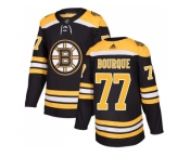 Men Adidas Boston Bruins #77 Ray Bourque Black Home Authentic Stitched NHL Jersey