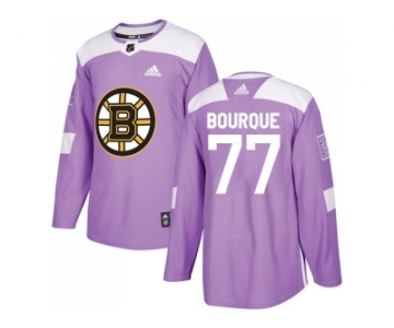 Men Adidas Boston Bruins #77 Ray Bourque Purple Authentic Fights Cancer Stitched NHL Jersey