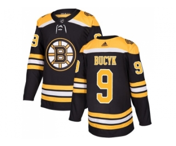 Men Adidas Boston Bruins #9 Johnny Bucyk Black Home Authentic Stitched NHL Jersey