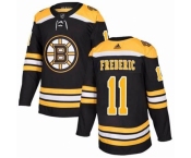 Men Boston Bruins #11 Trent Frederic Black Adidas Stitched NHL Jersey