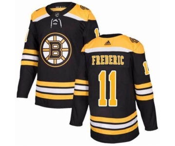 Men Boston Bruins #11 Trent Frederic Black Adidas Stitched NHL Jersey