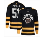 Men Boston Bruins #51 Matthew Poitras Black Winter Classic Primegreen Stitched Jersey