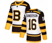 Men's Adidas Boston Bruins #16 Derek Sanderson Authentic White 2019 Winter Classic NHL Jersey