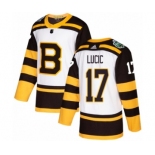 Men's Adidas Boston Bruins #17 Milan Lucic Authentic White 2019 Winter Classic NHL Jersey