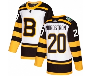 Men's Adidas Boston Bruins #20 Joakim Nordstrom Authentic White 2019 Winter Classic NHL Jersey