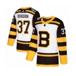 Men's Adidas Boston Bruins #37 Patrice Bergeron Authentic White 2019 Winter Classic NHL Jersey