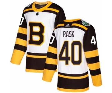 Men's Adidas Boston Bruins #40 Tuukka Rask Authentic White 2019 Winter Classic NHL Jersey