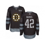 Men's Adidas Boston Bruins #42 David Backes Authentic Black 1917-2017 100th Anniversary NHL Jersey