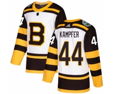 Men's Adidas Boston Bruins #44 Steven Kampfer Authentic White 2019 Winter Classic NHL Jersey