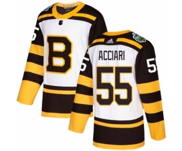 Men's Adidas Boston Bruins #55 Noel Acciari Authentic White 2019 Winter Classic NHL Jersey