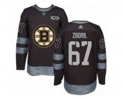 Men's Adidas Boston Bruins #67 Jakub Zboril Authentic Black 1917-2017 100th Anniversary NHL Jersey