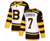 Men's Adidas Boston Bruins #7 Phil Esposito Authentic White 2019 Winter Classic NHL Jersey