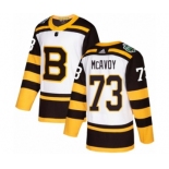 Men's Adidas Boston Bruins #73 Charlie McAvoy Authentic White 2019 Winter Classic NHL Jersey