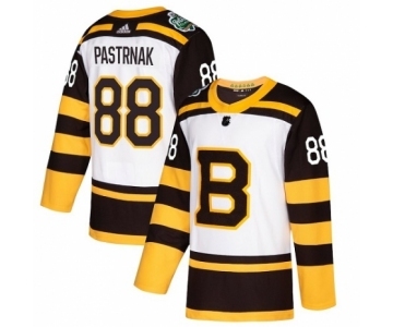 Men's Adidas Boston Bruins #88 David Pastrnak Authentic White 2019 Winter Classic NHL Jersey