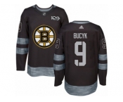 Men's Adidas Boston Bruins #9 Johnny Bucyk Authentic Black 1917-2017 100th Anniversary NHL Jersey