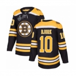 Men's Boston Bruins #10 Anders Bjork Authentic Black Home 2019 Stanley Cup Final Bound Hockey Jersey