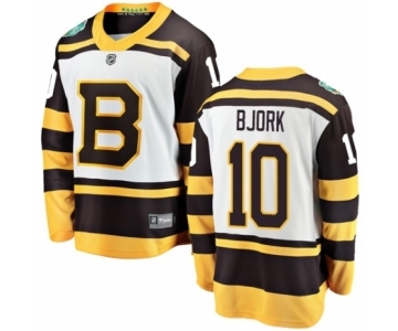 Men's Boston Bruins #10 Anders Bjork White 2019 Winter Classic Fanatics Branded Breakaway NHL Jersey