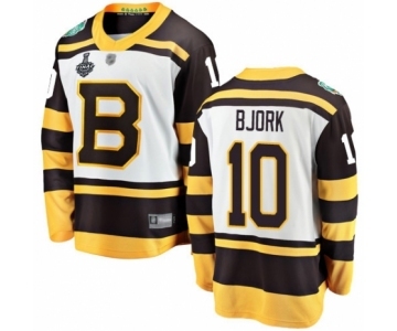 Men's Boston Bruins #10 Anders Bjork White Winter Classic Fanatics Branded Breakaway 2019 Stanley Cup Final Bound Hockey Jersey