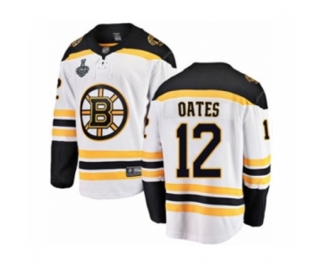 Men's Boston Bruins #12 Adam Oates Authentic White Away Fanatics Branded Breakaway 2019 Stanley Cup Final Bound Hockey Jersey