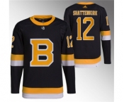 Men's Boston Bruins #12 Kevin Shattenkirk Black Home Breakaway Stitched Jersey