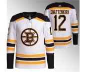 Men's Boston Bruins #12 Kevin Shattenkirk White Stitched Jersey