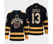 Men's Boston Bruins #13 Charlie Coyle Black Classic Primegreen Stitched Jersey