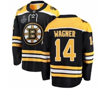 Men's Boston Bruins #14 Chris Wagner Authentic Black Home Fanatics Branded Breakaway 2019 Stanley Cup Final Bound Hockey Jersey