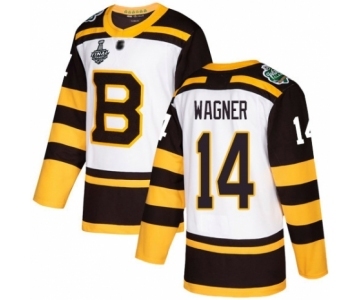 Men's Boston Bruins #14 Chris Wagner Authentic White Winter Classic 2019 Stanley Cup Final Bound Hockey Jersey