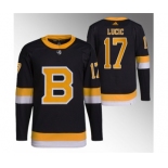 Men's Boston Bruins #17 Milan Lucic Black Home Breakaway Stitched Jersey