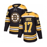 Men's Boston Bruins #17 Milan Lucic Black Stitched Jersey