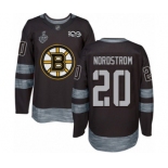 Men's Boston Bruins #20 Joakim Nordstrom Authentic Black 1917-2017 100th Anniversary 2019 Stanley Cup Final Bound Hockey Jersey