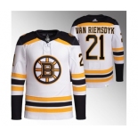 Men's Boston Bruins #21 James van Riemsdyk White Stitched Jersey