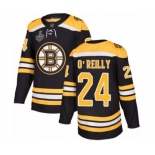 Men's Boston Bruins #24 Terry O'Reilly Authentic Black Home 2019 Stanley Cup Final Bound Hockey Jersey