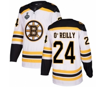 Men's Boston Bruins #24 Terry O'Reilly Authentic White Away 2019 Stanley Cup Final Bound Hockey Jersey