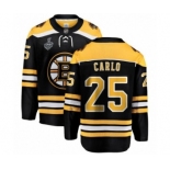 Men's Boston Bruins #25 Brandon Carlo Authentic Black Home Fanatics Branded Breakaway 2019 Stanley Cup Final Bound Hockey Jersey