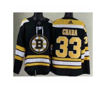 Men's Boston Bruins #33 Zdeno Chara Black 2017-2018 adidas Hockey Stitched NHL Jersey