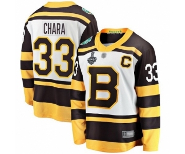 Men's Boston Bruins #33 Zdeno Chara White Winter Classic Fanatics Branded Breakaway 2019 Stanley Cup Final Bound Hockey Jersey