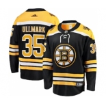 Men's Boston Bruins #35 Linus Ullmar Adidas Authentic Home Black Jersey