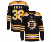 Men's Boston Bruins #38 Patrick Brown Black Stitched Jersey