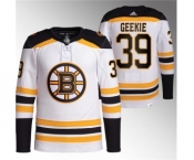 Men's Boston Bruins #39 Morgan Geekie White Stitched Jersey