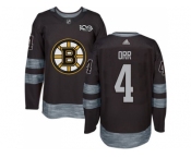 Men's Boston Bruins #4 Bobby Orr Black 1917-2017 100th Anniversary Stitched NHL Jersey