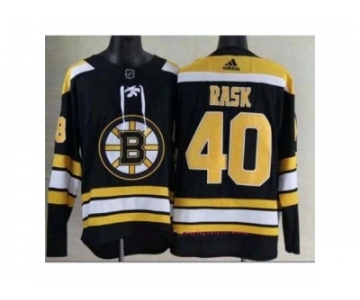 Men's Boston Bruins #40 Tuukka Rask Black 2017-2018 adidas Hockey Stitched NHL Jersey