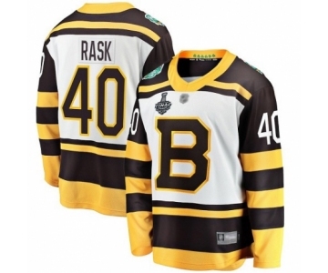 Men's Boston Bruins #40 Tuukka Rask White Winter Classic Fanatics Branded Breakaway 2019 Stanley Cup Final Bound Hockey Jersey